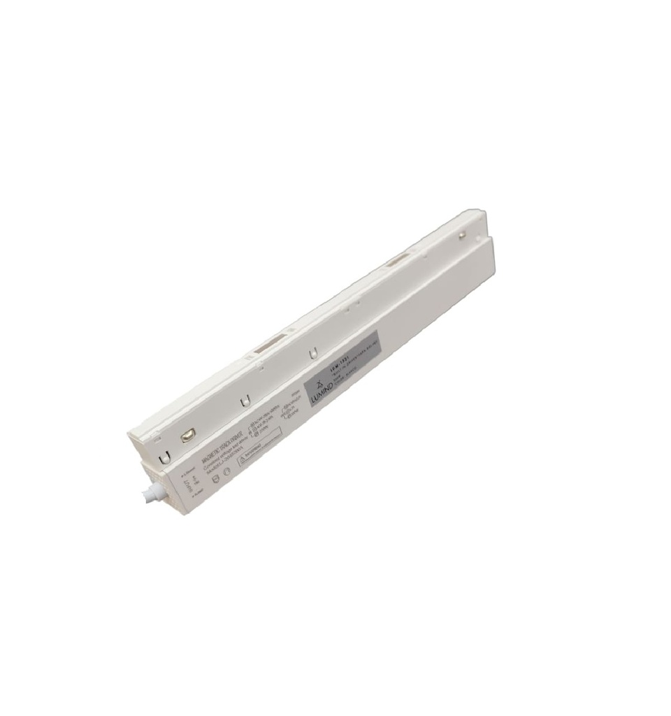 TRANSFORMADOR DE ENERGIA / BUILT IN 48V 200W P/RIEL TRACK LIGHT MAGNETICO BCO REF.LUM-1321 LUMIND