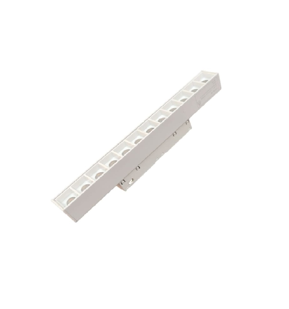 LAMPARA LED LINEAL MULTISPOT 12W 48V 3000K+4000K 220X22X25MM BLANC P/RIEL MAGN REF. EF-1574-W LUMIND