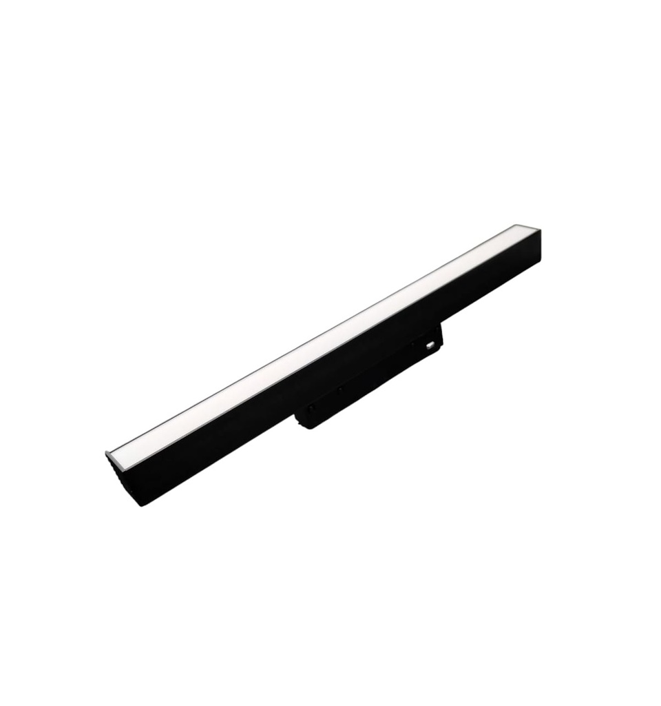 LAMPARA LINEAL DIFUSA 12W 48V 3000K+ 4000K 300X22X25 MM P/RIEL MAGNETICO NEGRO REF. EF-1571 EFECTO