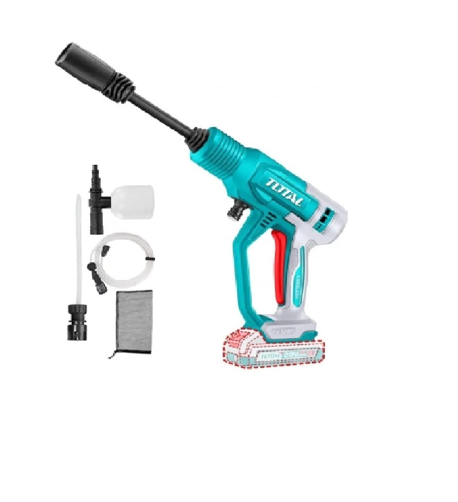 HIDROLAVADORA / HIDROJET INALAMBRICO 20V 24.8BAR 2.8L/MIN S/ BAT. NI CARG REF. TPWLI2036 TOTAL TOOLS
