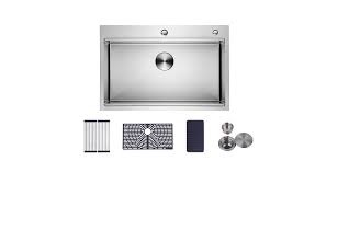 FREGADERO 1 TINA ACERO INOX TOPE / EMPOTRAR 76 X 51 X 22 CM S/ ACCES.ACERO SATINAD ONTARIO-SA GASCO