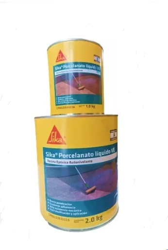 PORCELANATO LIQUIDO EPOXICO 3 KG (A) 2KG + CATALIZADOR (B) 1KG TRANSPARENTE REF. 606077 SIKA