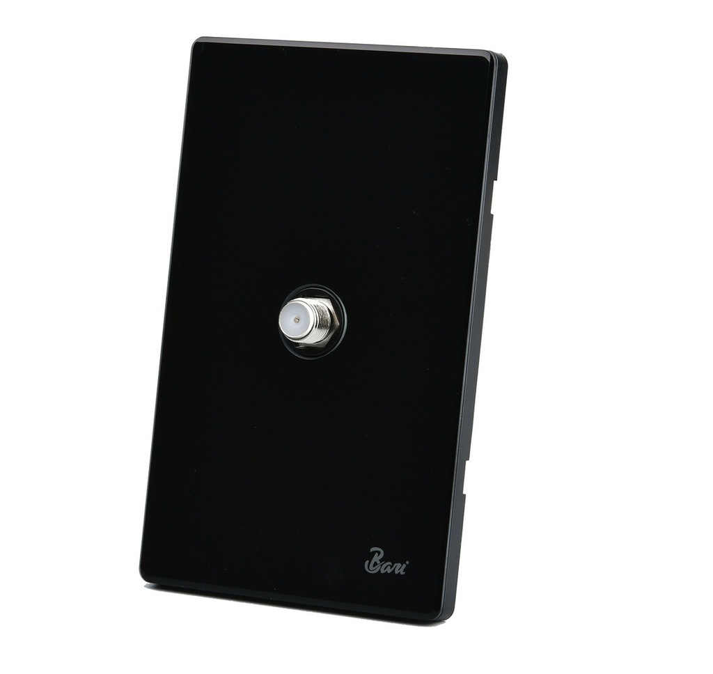 TOMA PARA TV SERIE VUOTO COLOR NEGRO BRILLANTE REF. INT.10.06 MARCA BARI