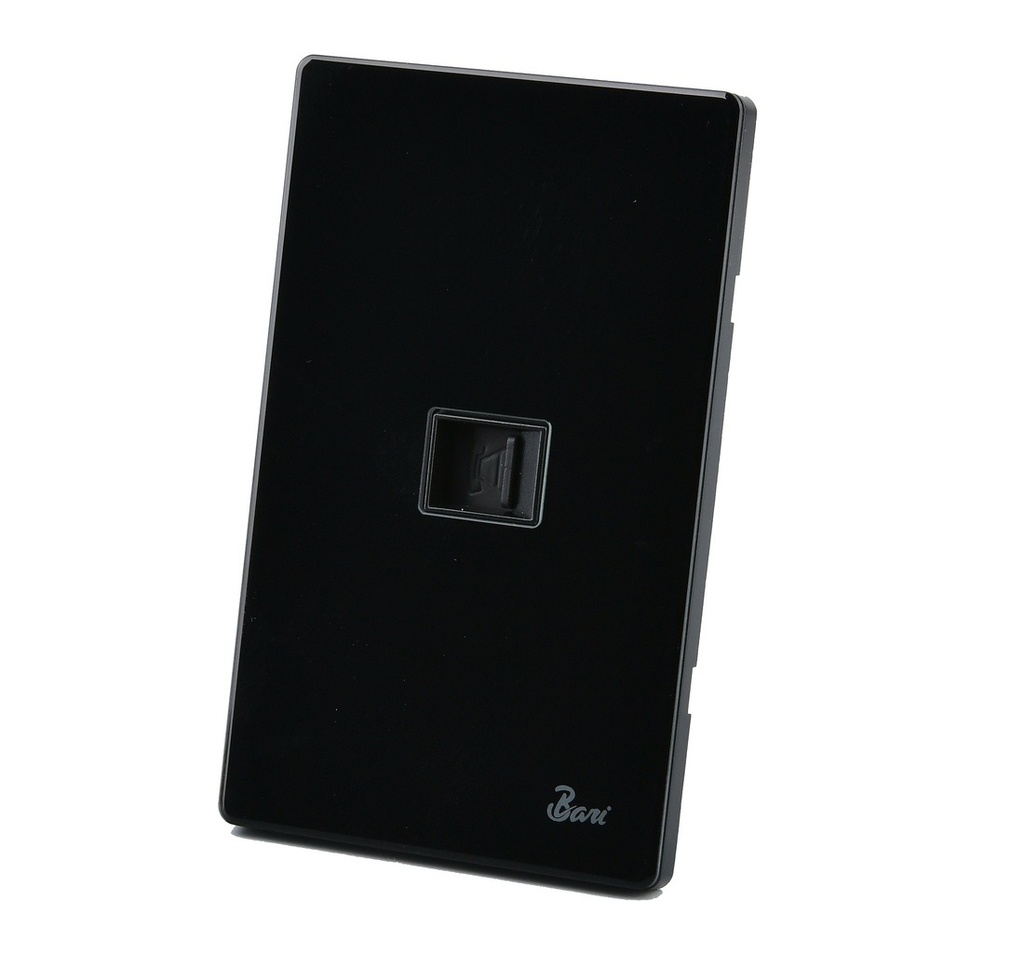 TOMA PARA TELEFONO SERIE VUOTO COLOR NEGRO BRILLANTE REF. INT.10.05 MARCA BAR