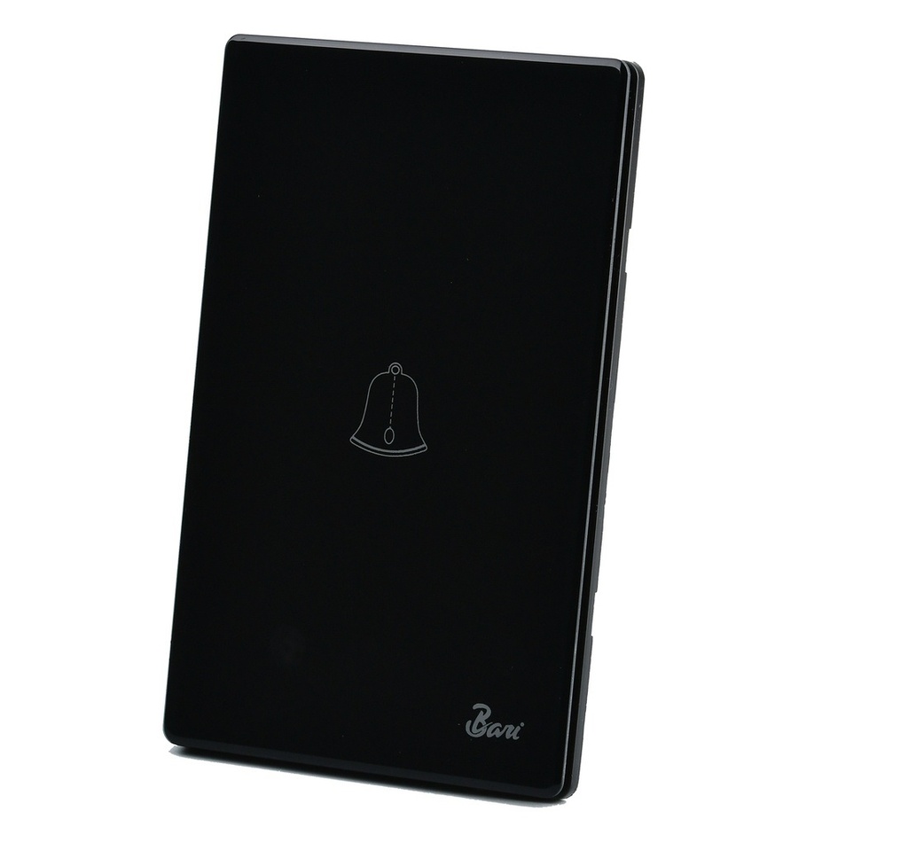 INTERRUPTOR TIMBRE SERIE VUOTO COLOR NEGRO BRILLANTE REF. INT.10.04 MARCA BARI