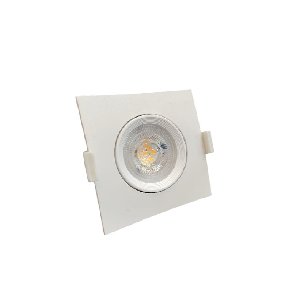 LAMPARA LED SPOT INTEGRADO BASCULANTE CUADRADO 7W 3000K 85/285V REF. 5212632007 MARCA EBELI