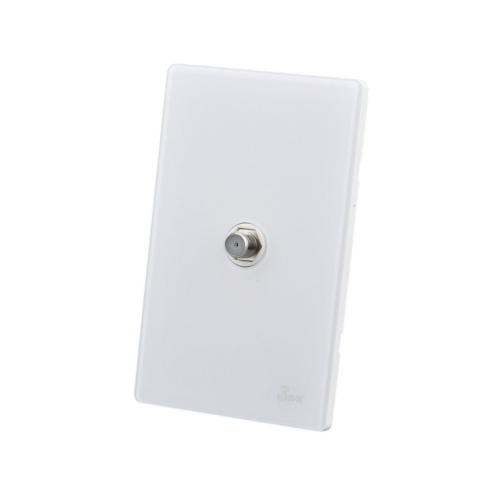 TOMA PARA TV SERIE NEVE COLOR BLANCO BRILLANTE REF. INT.11.06 MARCA BARI