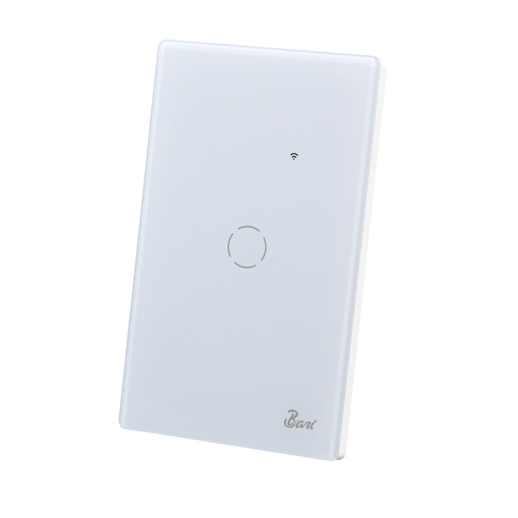 INTERRUPTOR SENCILLO SMART SERIE NEVE COLOR BLANCO BRILLANTE REF. INT.11.13 MARCA BARI