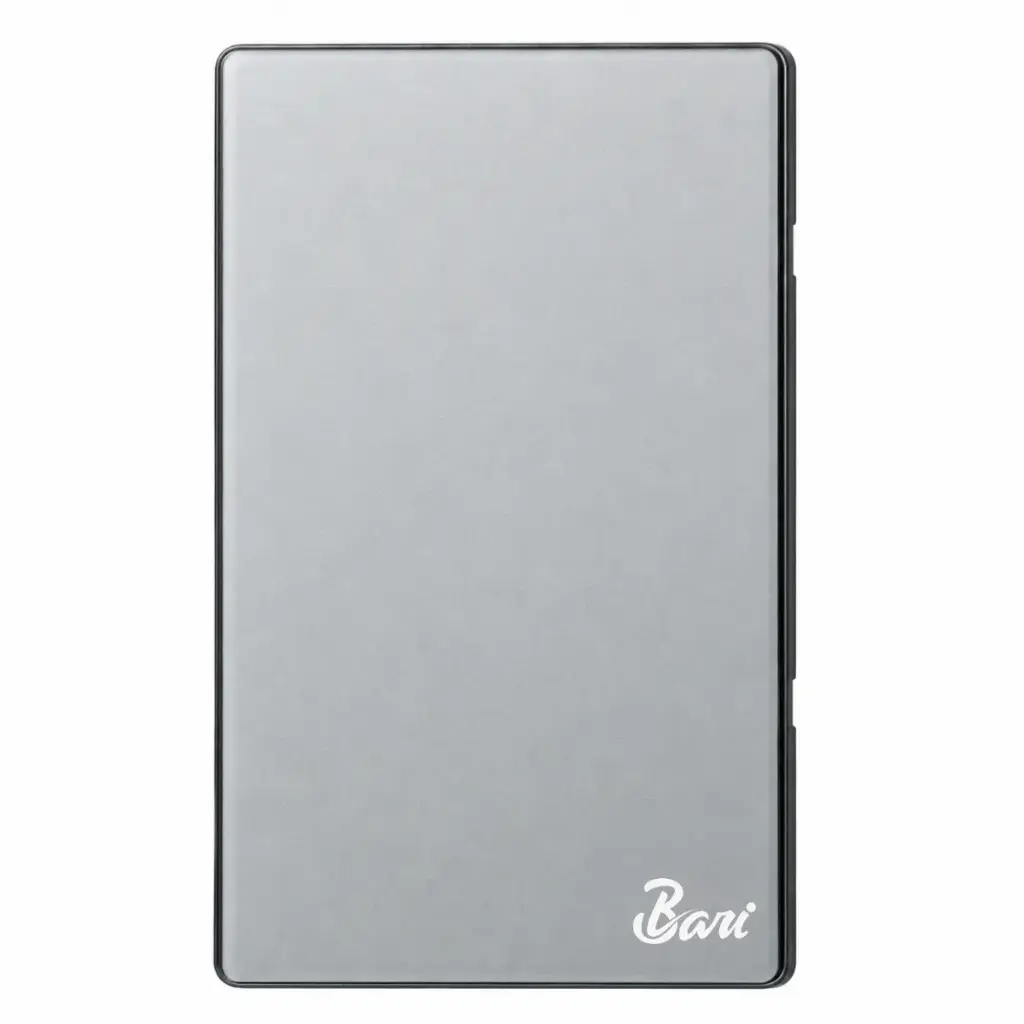 INTERRUPTOR SENCILLO SERIE GRIGIO COLOR GRIS BRILLANTE REF. INT.13.01 MARCA BARI