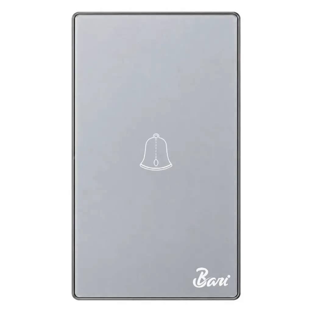 INTERRUPTOR TIMBRE SERIE GRIGIO COLOR GRIS BRILLANTE REF. INT.13.04 MARCA BARI