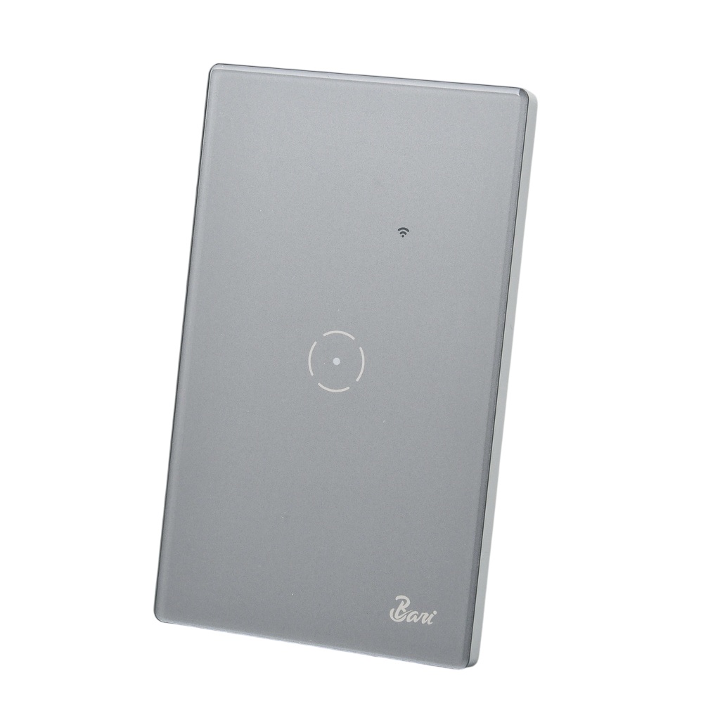 INTERRUPTOR SENCILLO SMART SERIE GRIGIO COLOR GRIS BRILLANTE REF. INT.13.13.13 MARCA BARI