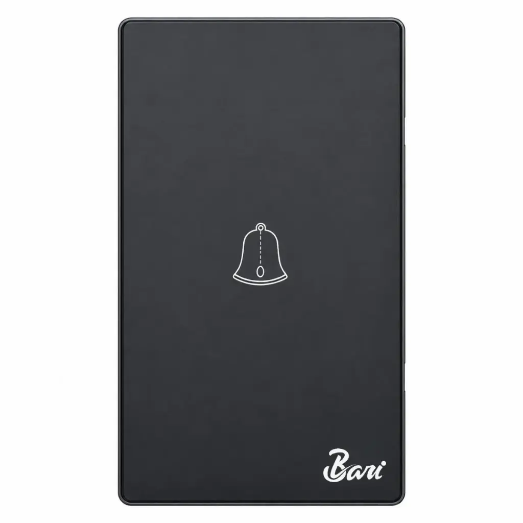 INTERRUPTOR TIMBRE SERIE SPENTO COLOR NEGRO MATE REF. INT.14.04 MARCA BARI