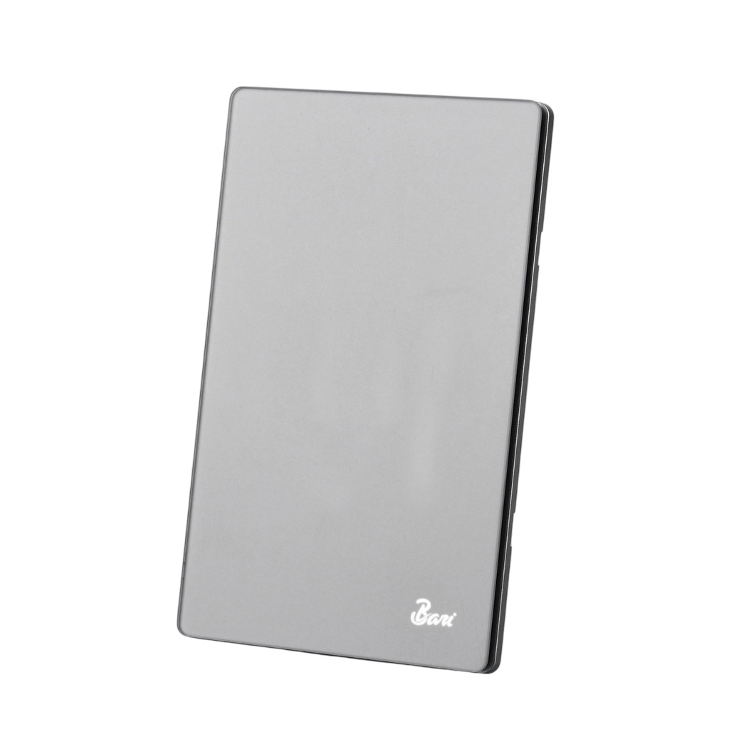 INTERRUPTOR SENCILLO SERIE CENERE COLOR GRIS MATE REF. INT.15.01 MARCA BARI