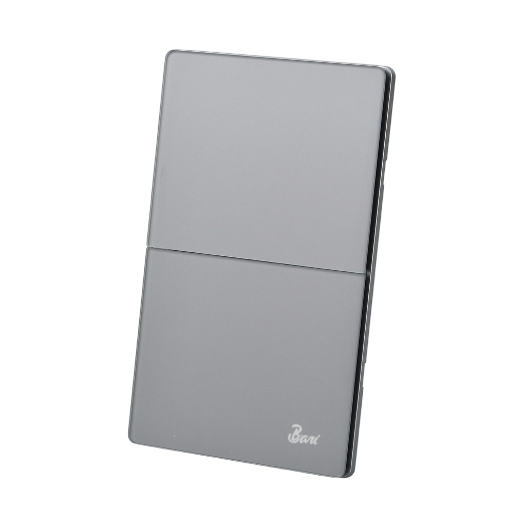 INTERRUPTOR DOBLE SERIE CENERE COLOR GRIS MATE REF. INT.15.02 MARCA BARI