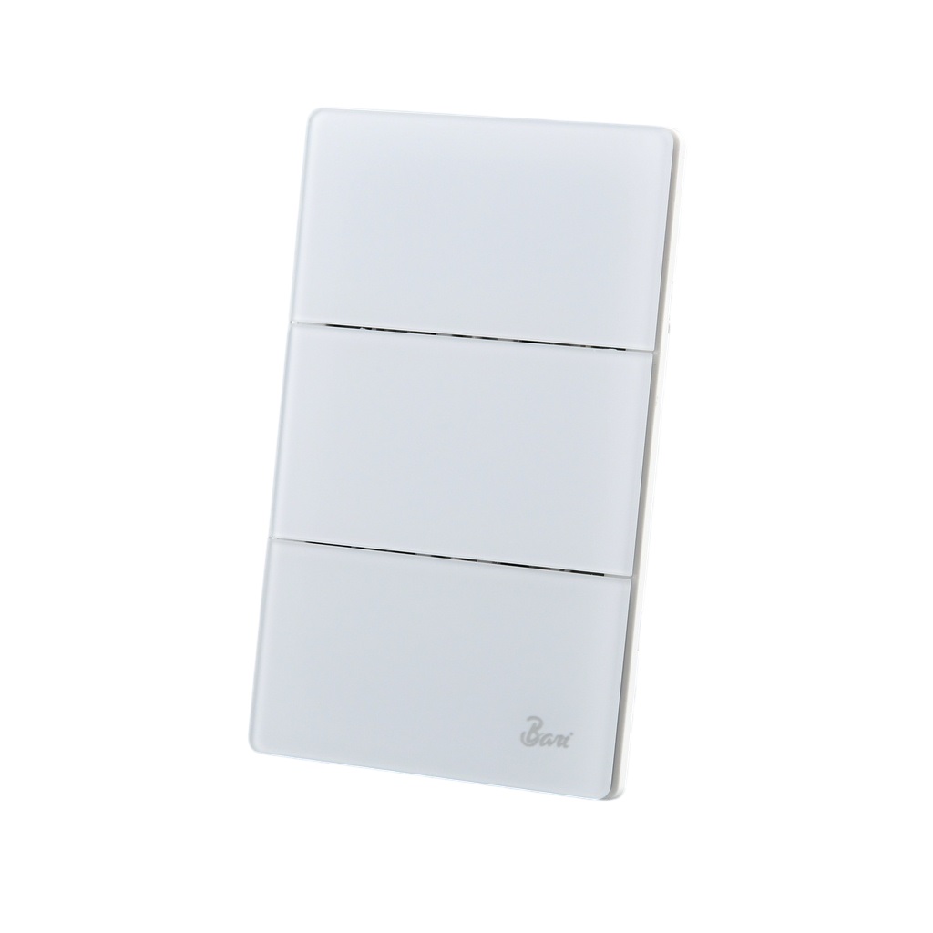 INTERRUPTOR TRIPLE SERIE NEBBIA COLOR BLANCO MATE REF. INT.16.03 MARCA BARI