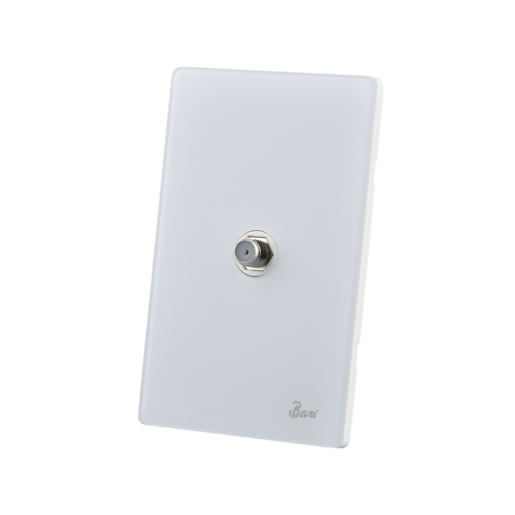TOMA PARA TV SERIE NEBBIA COLOR BLANCO MATE REF. INT.16.06 MARCA BARI