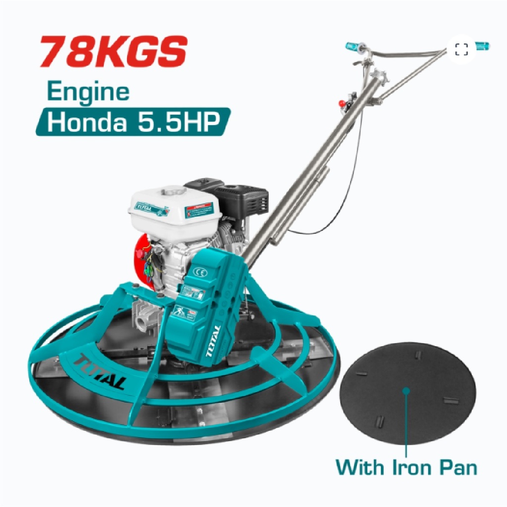 ALISADORA DE CEMENTO HELICOPTERO 91 CM 5.5 HP 4 TIEMPOS MOTOR HONDA REF. TP9361-1 MARCA TOTAL TOOLS