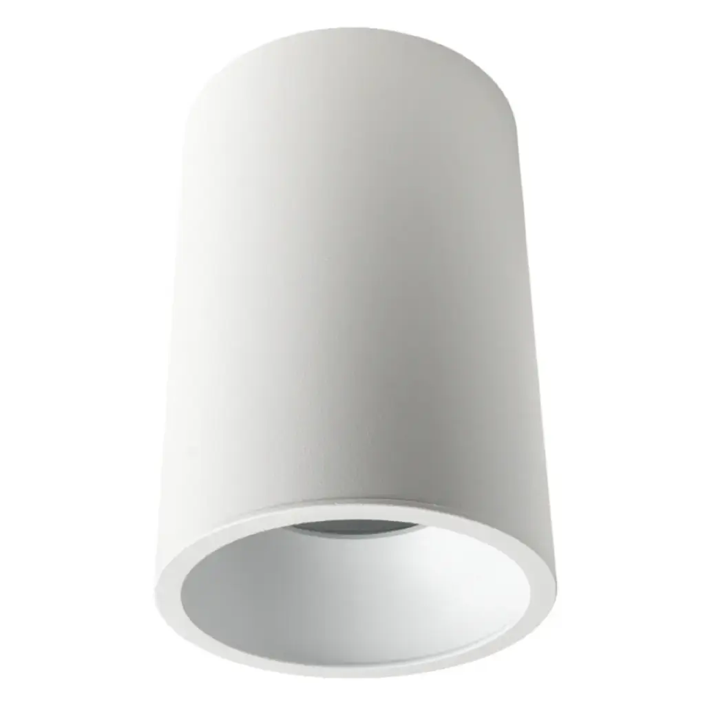APLIQUE DE TECHO PARA GU10 CILINDRO SUPERFICIAL C/ SOCATE COLOR BLANCO REF. LUM-1600 MARCA LUMIND