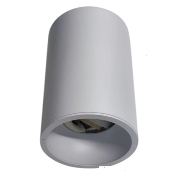 APLIQUE DE TECHO PARA GU10 CILINDRO SUPERFICIAL C/ SOCATE COLOR BLANCO REF. LUM-1600 MARCA LUMIND