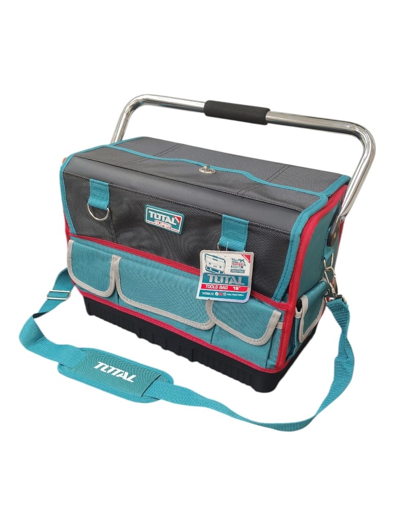 BOLSO PARA HERRAMIENTAS 16" 14 BOLSILLOS 20KG 42 X 24 X 33 CM REF. THT66L12 MARCA TOTAL TOOLS