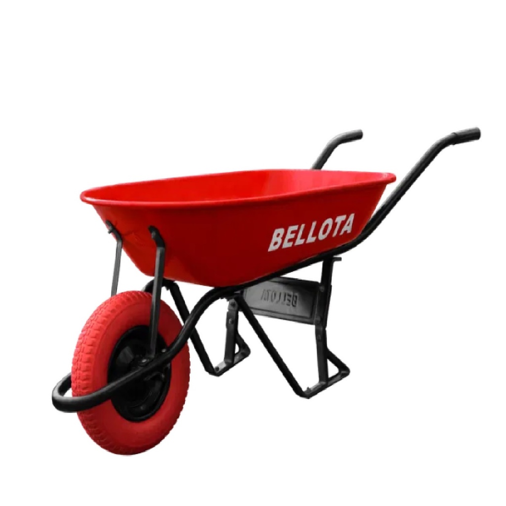 CARRETILLA DE CONSTRUCCION 80 LTS RUEDA ANTIPINCHAZO ROJO REF. 5673-5.5 / 110936 MARCA BELLOTA