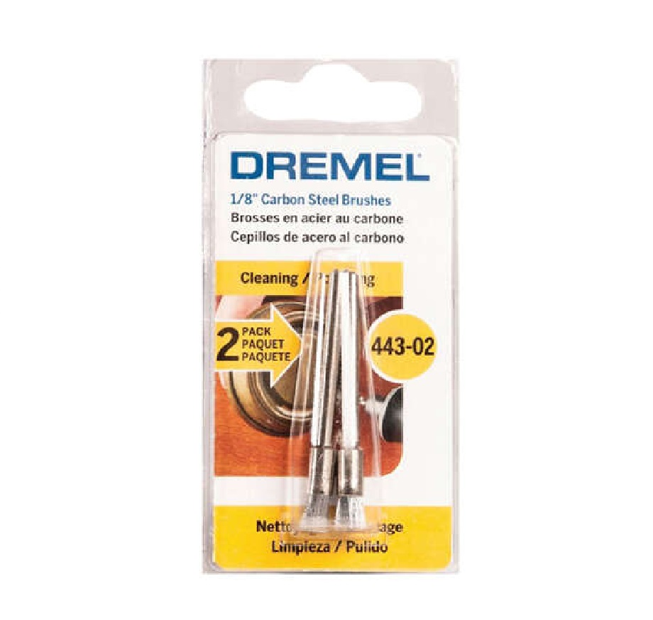 CEPILLO ACERO AL CARBON 1/8" 2 PZAS PARA DREMEL MOD. 443-02 REF. 26150443AA / 864121 MARCA DREMEL