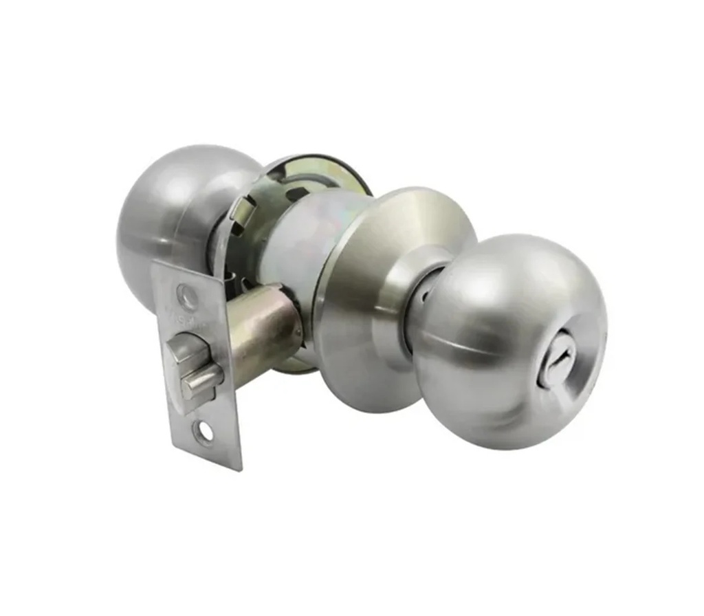 CERRADURA DE POMO / BOLA BAÑO C/LLAVE MOD. SS304 SUSTIYE 626 REF. 91003206 / 034151 MARCA VISALOCK