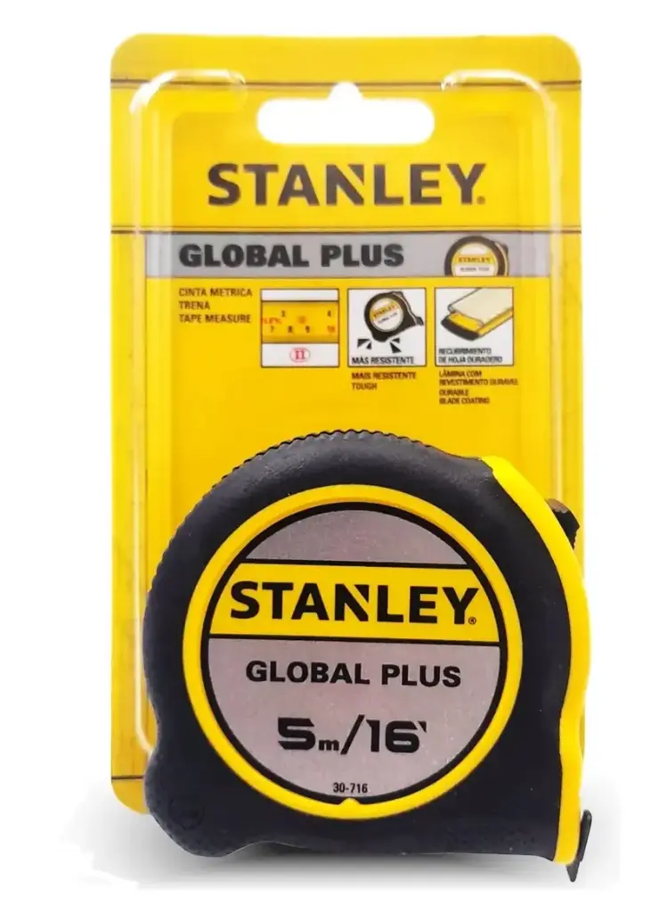 CINTA METRICA DE 3/4" X 5 MTS MOD. GLOBAL PLUS REF. 30-716 / 30716 COD. 442380 MARCA STANLEY