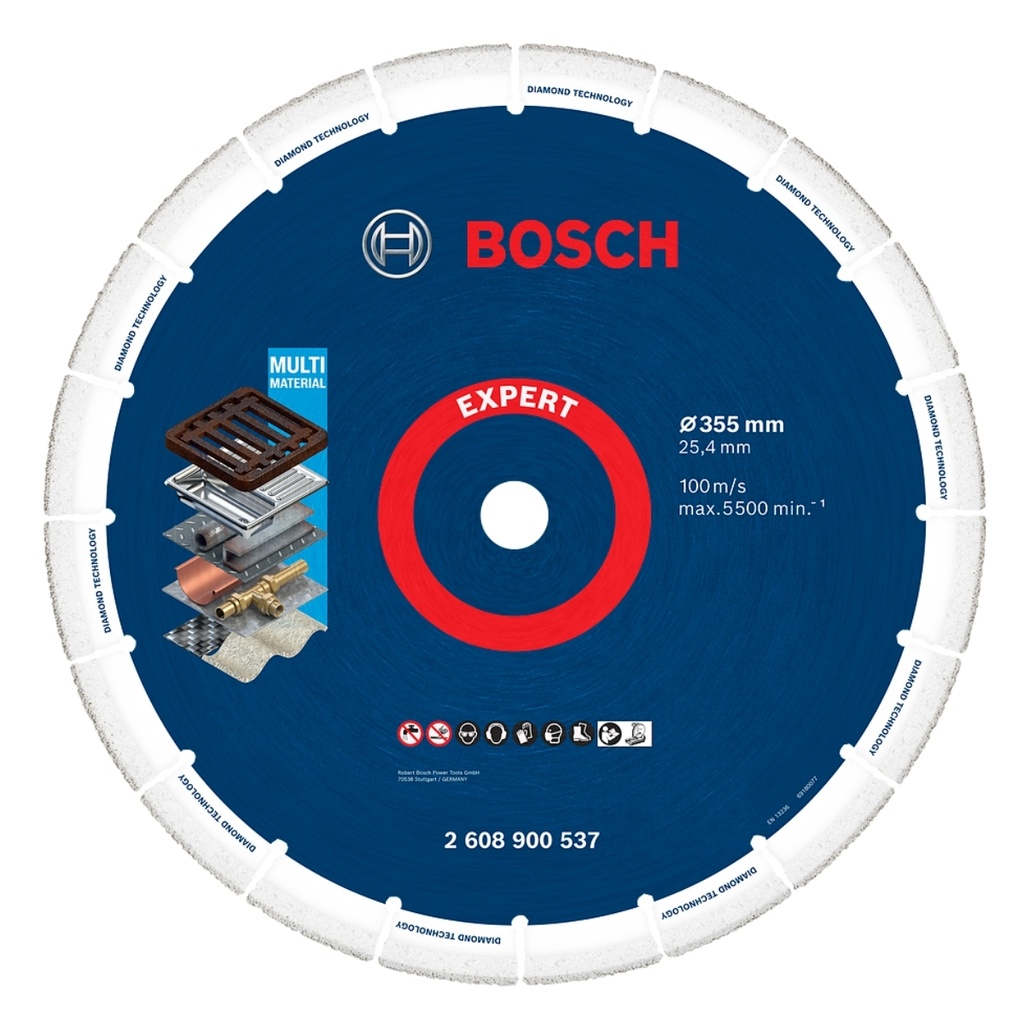 DISCO DE CORTE DIAMANTADO SEGMENTADO 14" X 10" 355 X 25,4 MM P/CORTE DE HIERRO REF. 536866 / 875268 BOSCH