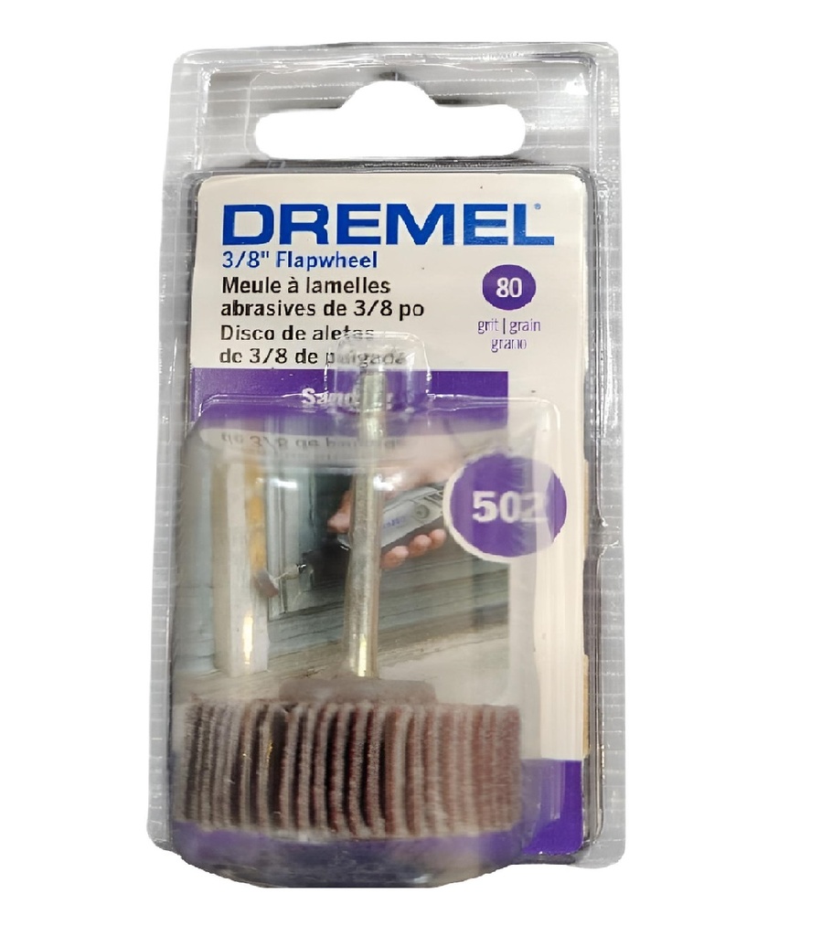DISCO DE LIJA C/ALETA GRANO 80 3/8" PARA DREMEL MOD. 502 REF. 863010 / 2615000502 MARCA DREMEL