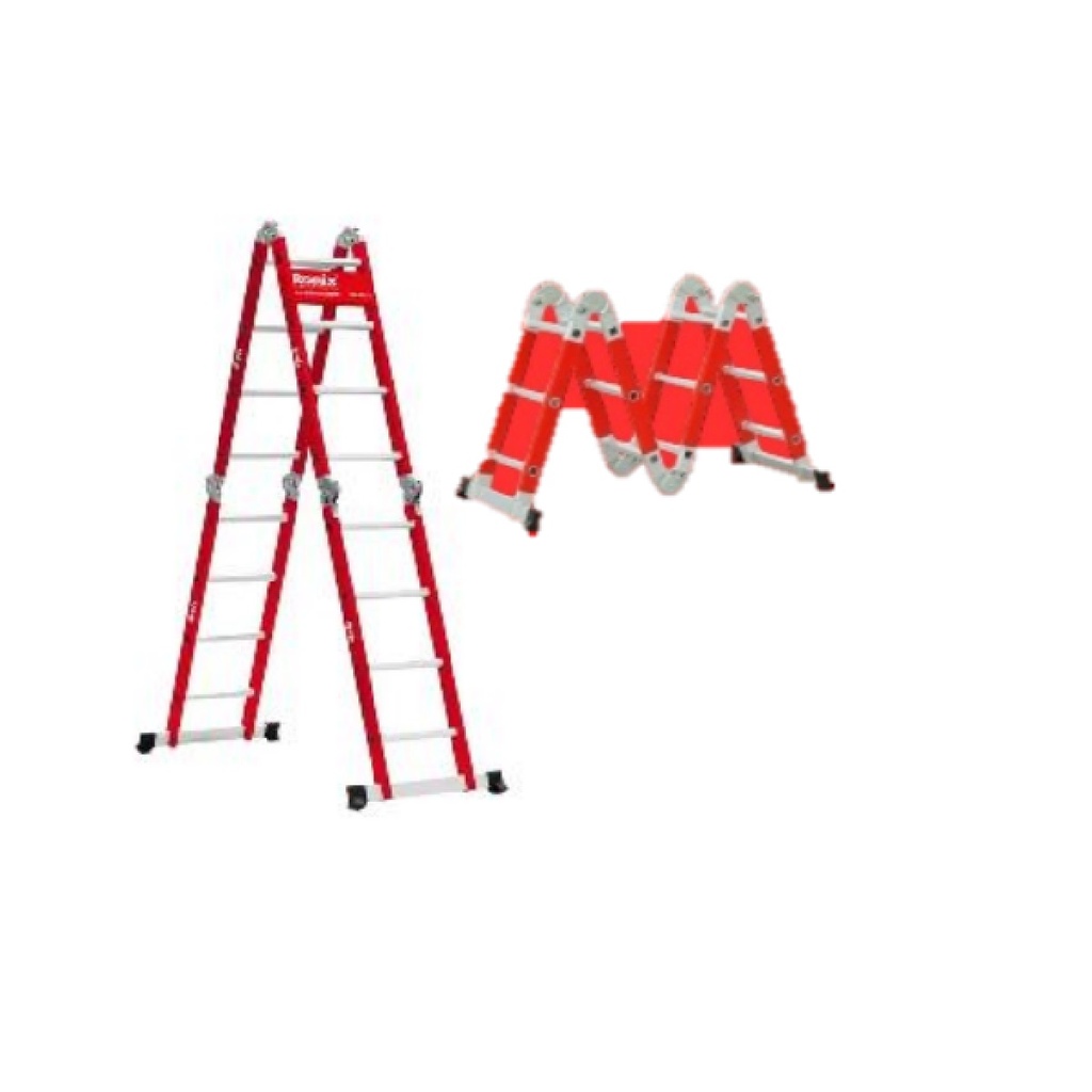 ESCALERA MULTIPOSICION DE ALUMINIO 16 TRAMOS 32CM X3CMX3CM CAP. 150KG 4,7 MT REF RH-9974 MARCA RONIX