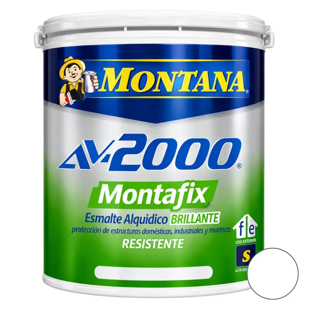 ESMALTE MONTAFIX COLOR BLANCO SATINADO 1 GL REF. FA0-618100 MARCA MONTANA