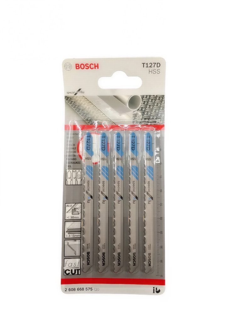 JUEGO DE HOJA DE SIERRA CALADORA CORTE/ALUMINIO T127D REF. 2608668575/ 876765 / 783736 MARCA BOSCH
