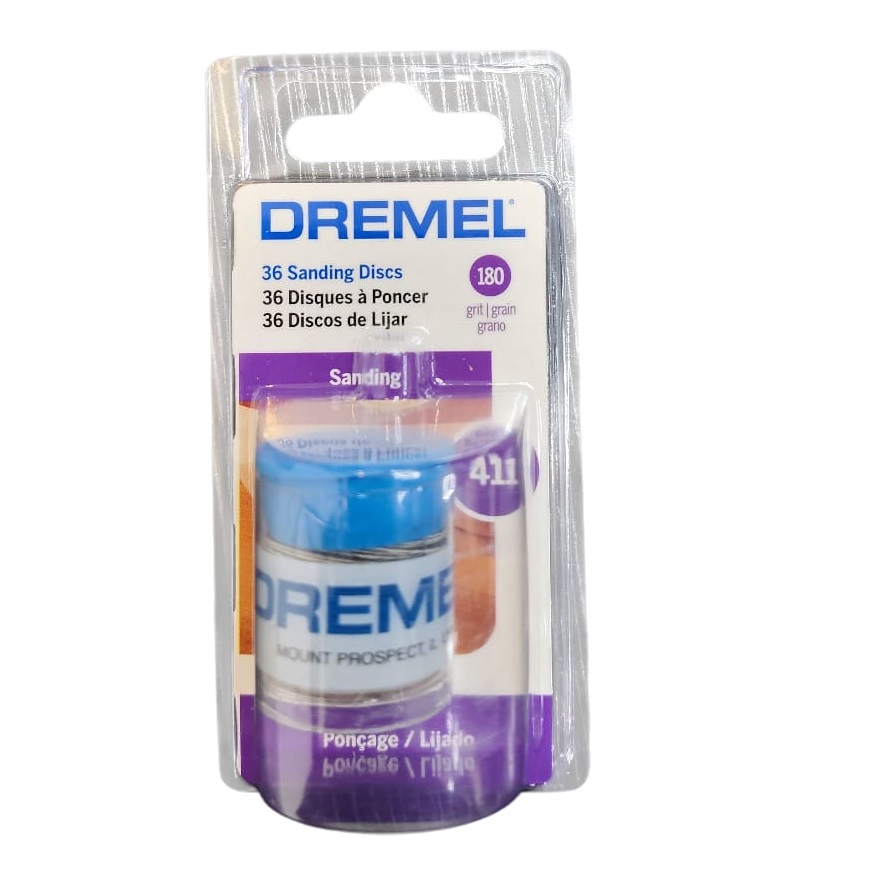 JUEGO DE DISCO DE LIJAR 1,1/4" 180GR PARA DREMEL 36 PZAS MOD. 411 / 2615000411 REF.863191 DREMEL