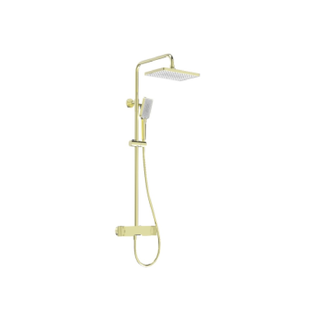 KIT / CONJUNTO DE DUCHA MONOMANDO EMPOTRADO ORO SERIE TRENDY LUXE REF. 32GDU0081 MARCA FP