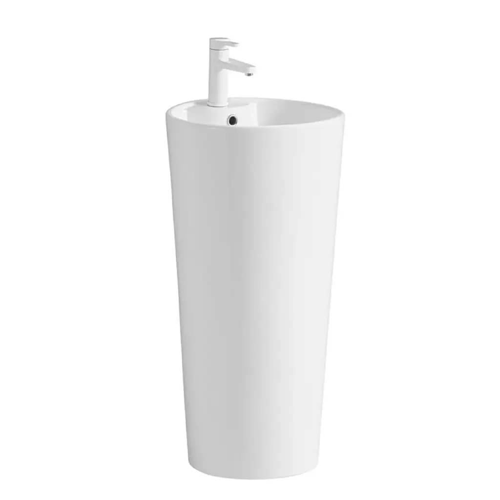 LAVAMANO DE PEDESTAL / COLUMNA REDONDO 40 X 40  X 85 CM COLOR BLANCO LAV-1502 MARCA UNIQUE