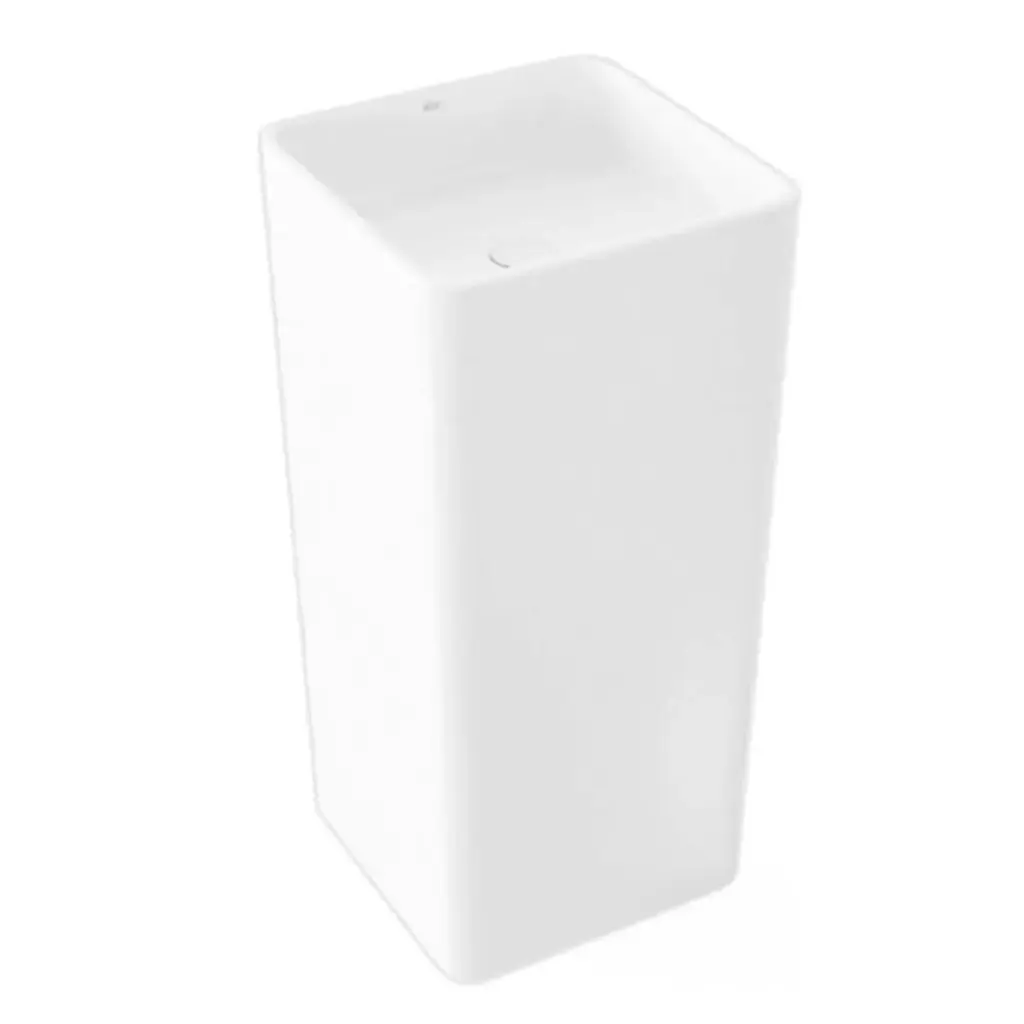 LAVAMANOS DE PEDESTAL / COLUMNA CUADRADO 46.50 X 46.50  X 87 CM COLOR BLANCO LAV-1551 MARCA UNIQUE
