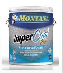 PINTURA ELASTOMERICA IMPERMEABILIZANTE IMPERCOAT PLUS CUÑETE 4 GL REF. FA0-20410040 MARCA MONTANA