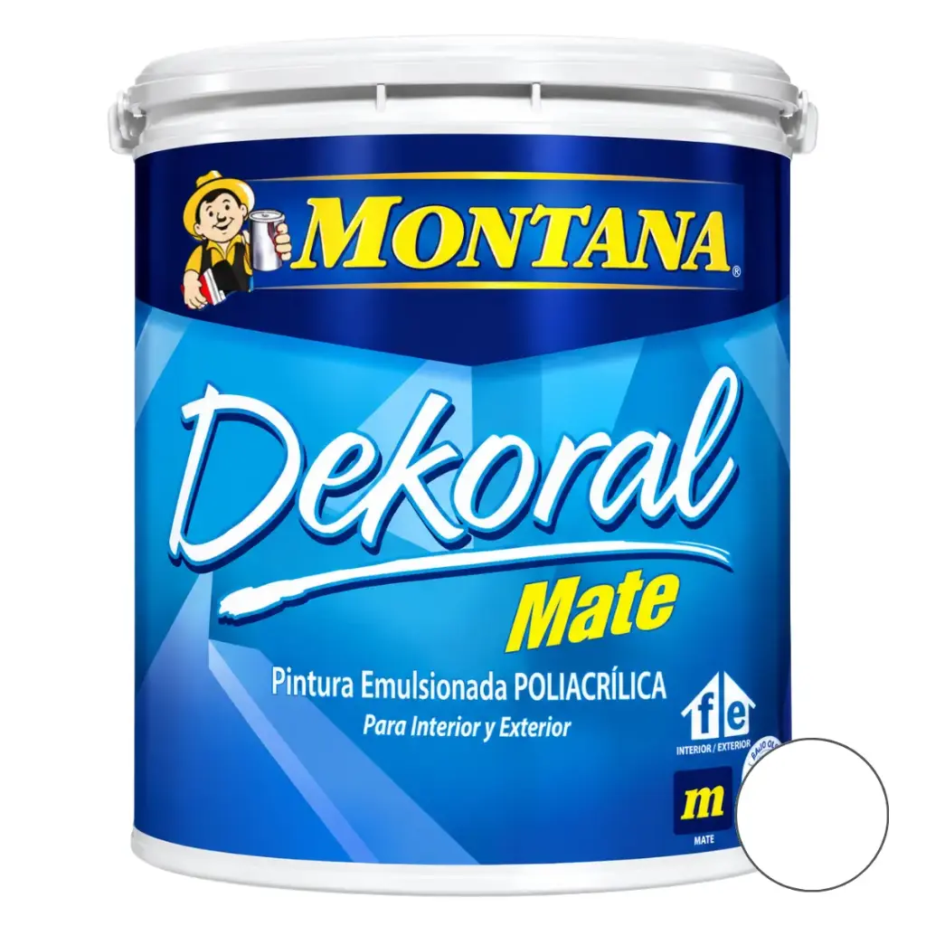 PINTURA DE CAUCHO DEKORAL COLOR BLANCO 4 GL REF. 26010140 MARCA MONTANA