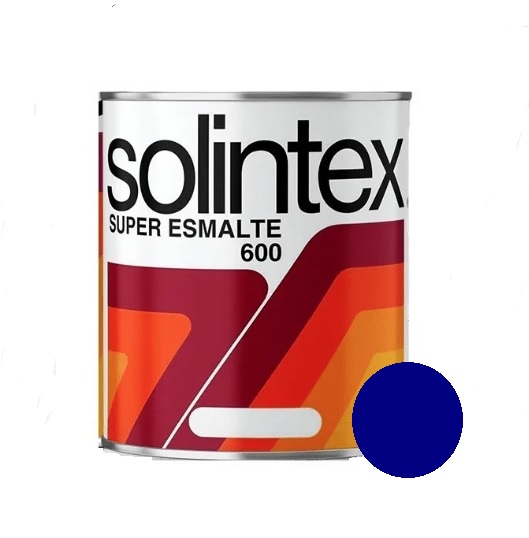 PINTURA SUPER ESMALTE BRILLANTE 600 SECADO RAPIDO 1 GL COLOR AZUL COLONIAL REF. 650 MARCA SOLINTEX