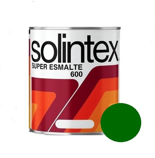 PINTURA SUPER ESMALTE BRILLANTE 600 SECADO RAPIDO 1 GL COLOR VERDE ESMERALDA REF. 665 MARCA SOLINTEX