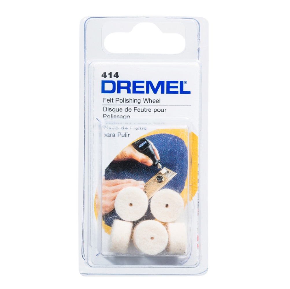 RUEDA DE FIELTRO PARA PULIR 1/2" DREMEL 6 PZAS MOD 414 REF. 864341 / 2615000414 MARCA DREMEL
