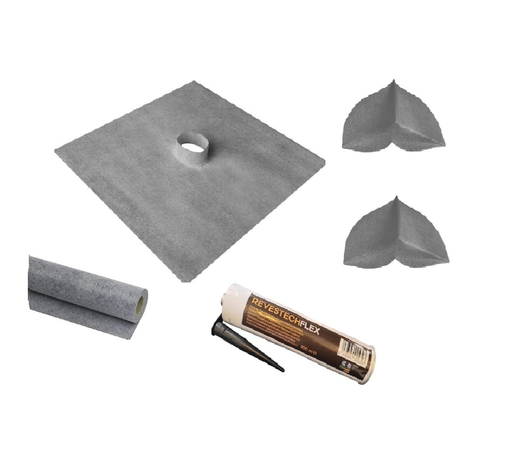 SET ECODRY50 (1,5 X 2 MT) ( 3 MT2) S/AGUJERO + REVESTECH FLEX 300ML + ECODRY TUBE 50 + ECODRY CORNER