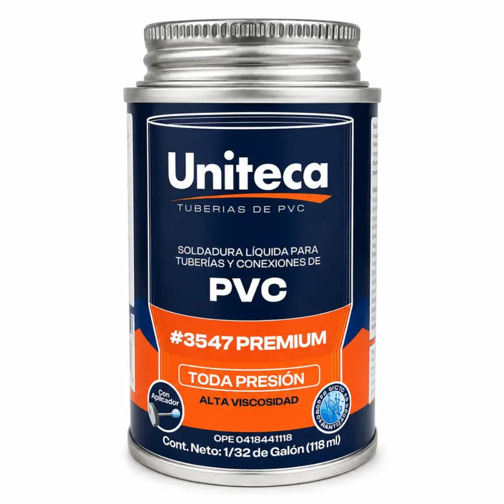 SOLDADURA  MULTIPROPOSITO / PEGA DE ALTA PRESION / CONDICIONES HUMEDAS / BAJO EL AGUA / ALTA VIZCOCIDAD #3547 1/16 DE GL 236 ML REF.001136 UNITECA