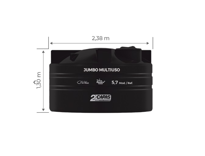 TANQUE DE AGUA CAP.5.700 LTS MOD.JUMBO INDUSTRIAL REFORZADO 2 CAPAS MARCA RESINCA
