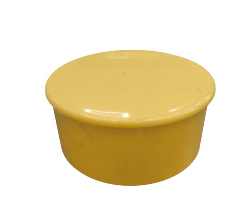 TAPA SIMPLE CON TOPE DE PVC PARA AGUA SERVIDA DE 100 MM ( 4" ) REF. C180024S MARCA UNITECA