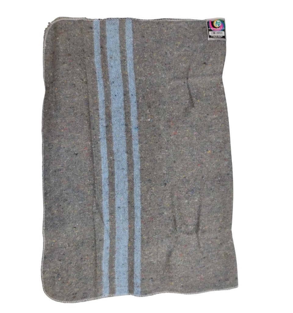 COLETO RAYAS 75 CM X 60 CM UNIDAD COLOR GRIS/ RAYAS AZUL CLARO COD 40840009 / 400058 PALMA REAL