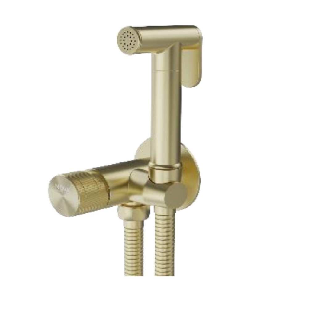 DUCHA TELEFONO DE MANO ACERO INOX C/MEZCLAD SERIE FUTURA D´OR RAD / DORADO REF. NVGRI5637 MARCA NOVA