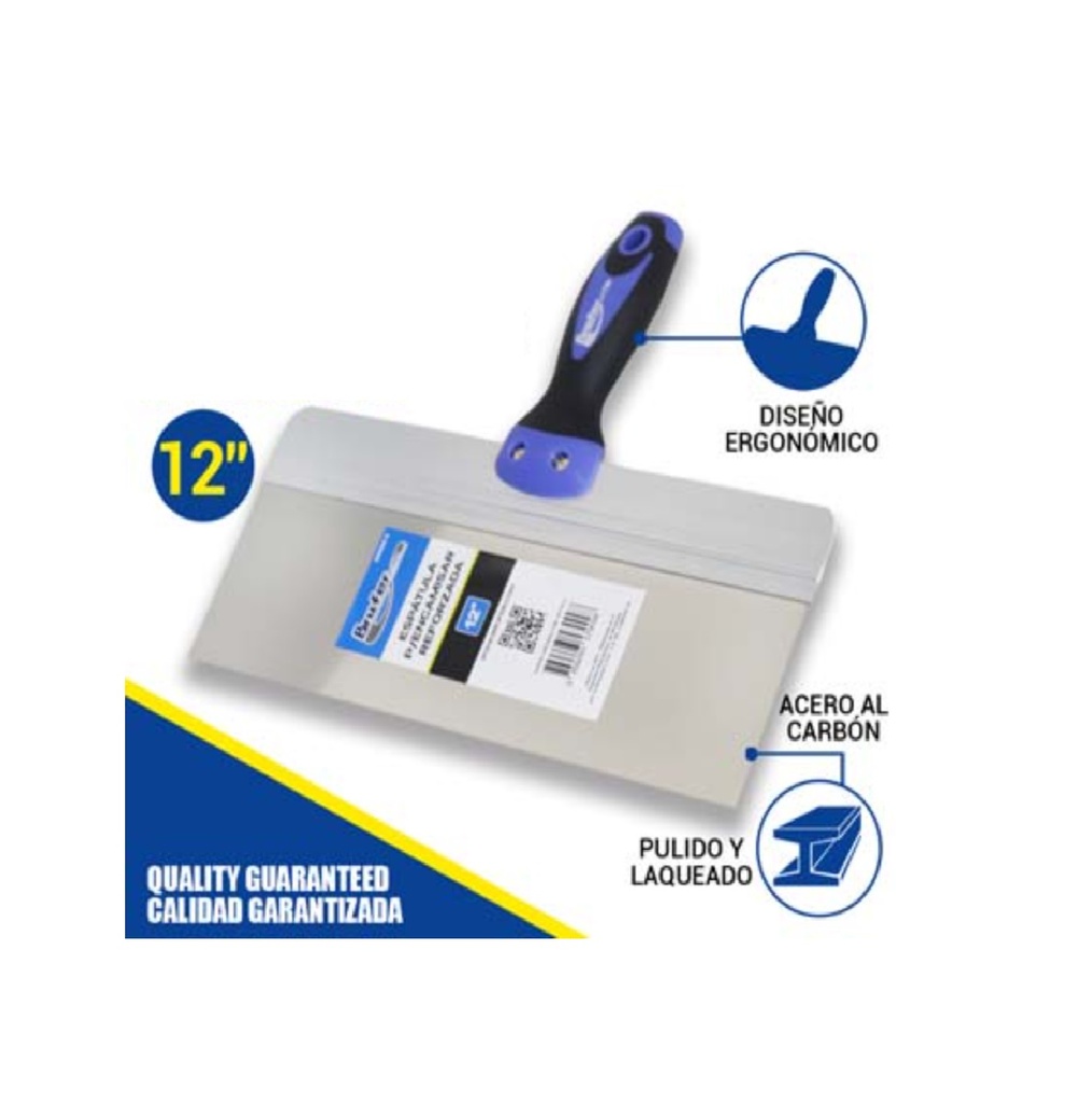 ESPATULA PARA ENCAMISAR REFORZADA 12" MANGO PLASTICO REF. 220102-3 / 579098 MARCA BRUFER