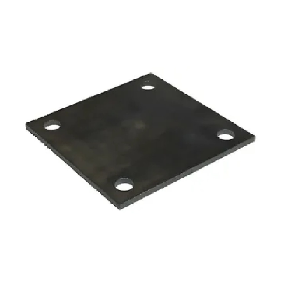 FLANCHE / BASE HIERRO NEGRO 20 X 20 X 8 MM CON HUECO RED 1/2"  REF. 0330837
